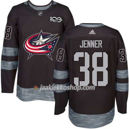 Miehille NHL Blue Jackets Pelipaita Boone Jenner 38 1917-2017 100th Anniversary Adidas Musta Authentic